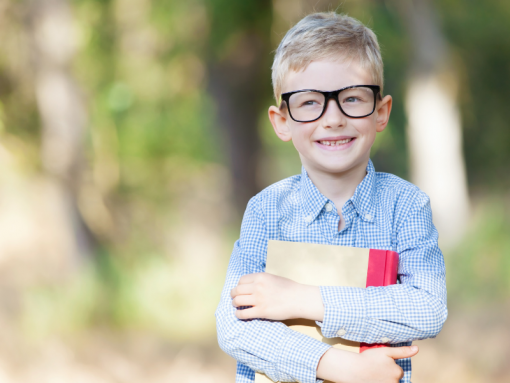 Young student excited to start school