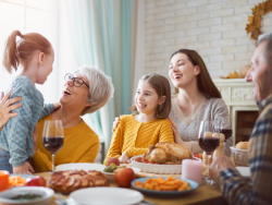 Thanksgiving dinner with children