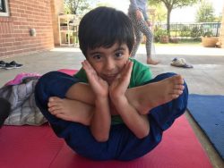 Boy on Yoga Mat