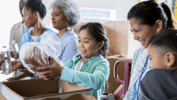 Family serving together